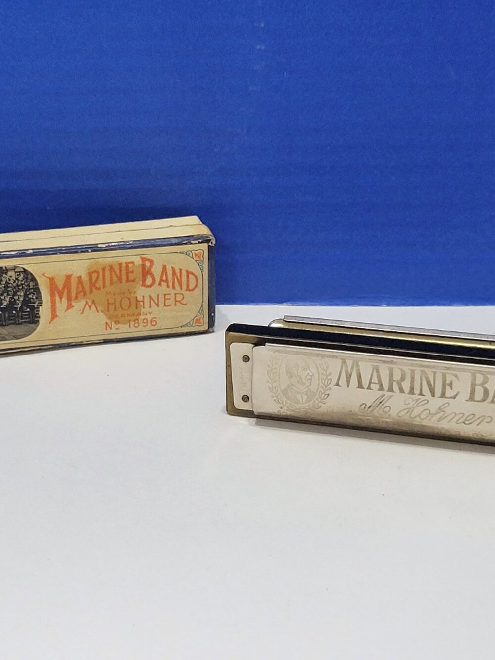 Vintage M. Hohner Marine Band Harmonica Key of C in Original Box